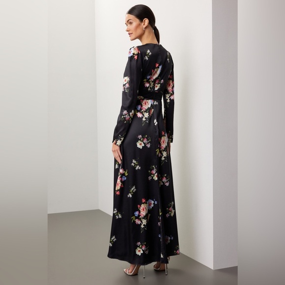 MAC DUGGAL Faux Wrap Floral Gown 8 - Picture 2 of 7